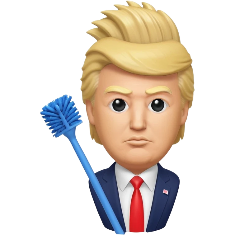 a donald trump toilet brush emoji