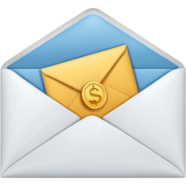 Salary enclosed in an envelope emoji