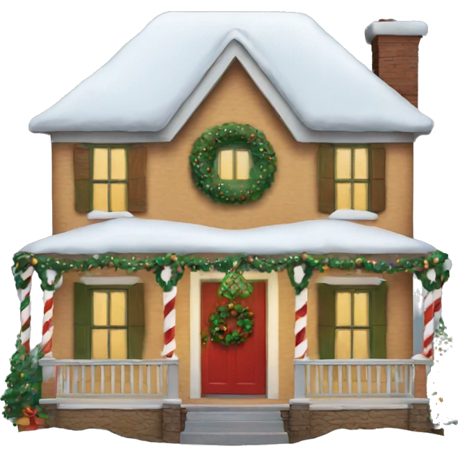 Christmas house emoji