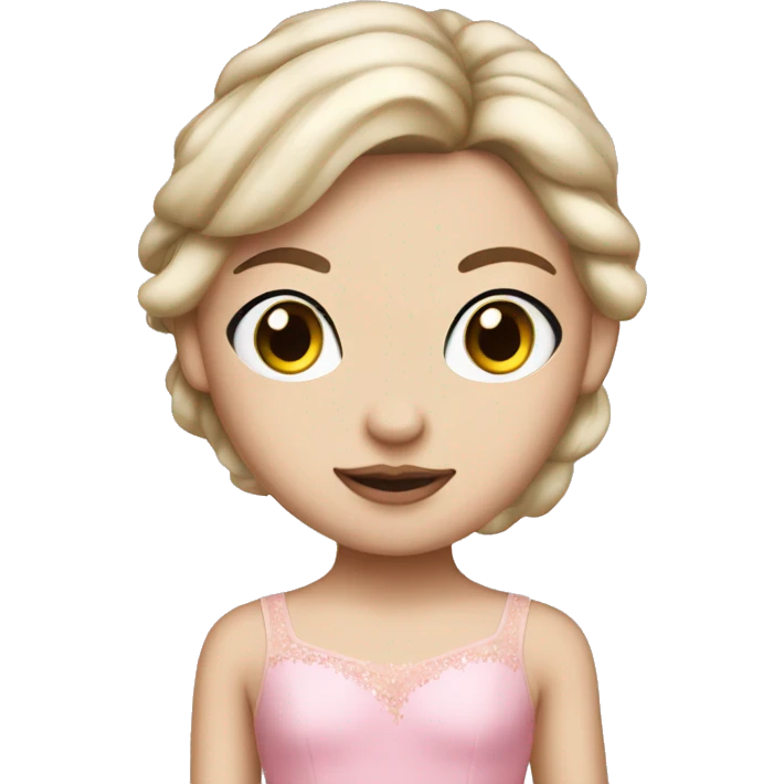 White girl ballerina with pink tutu emoji