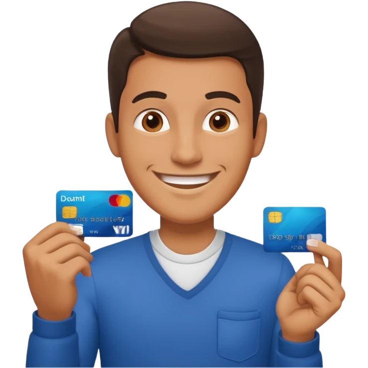 man with debit card emoji