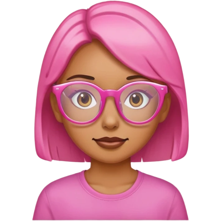 girl wearing pink glasses emoji