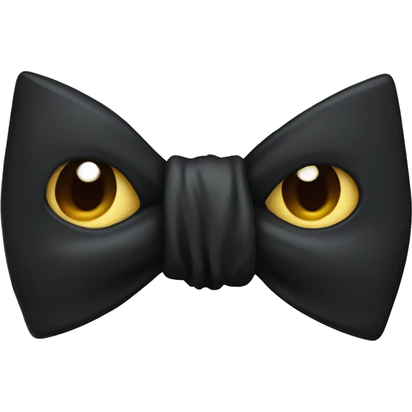 black cat bow tie emoji