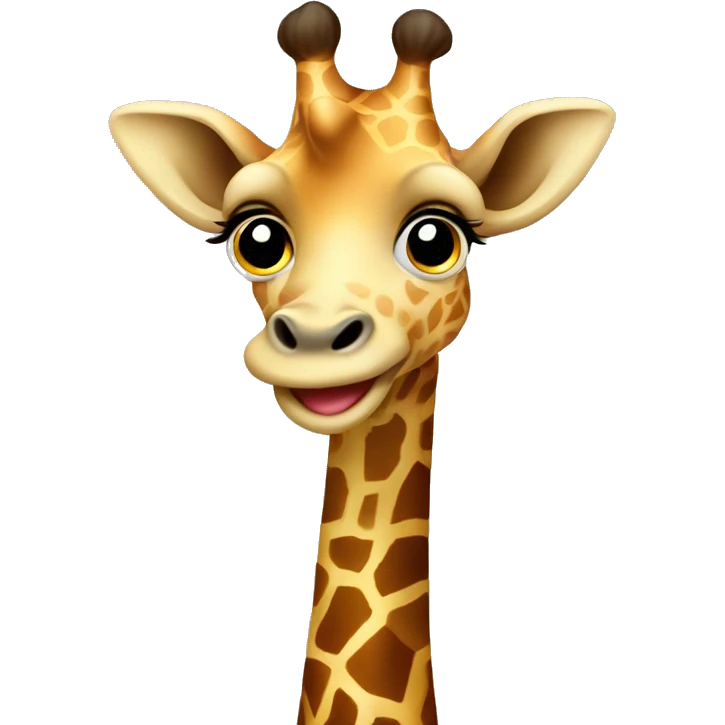 Young happy giraffe  emoji