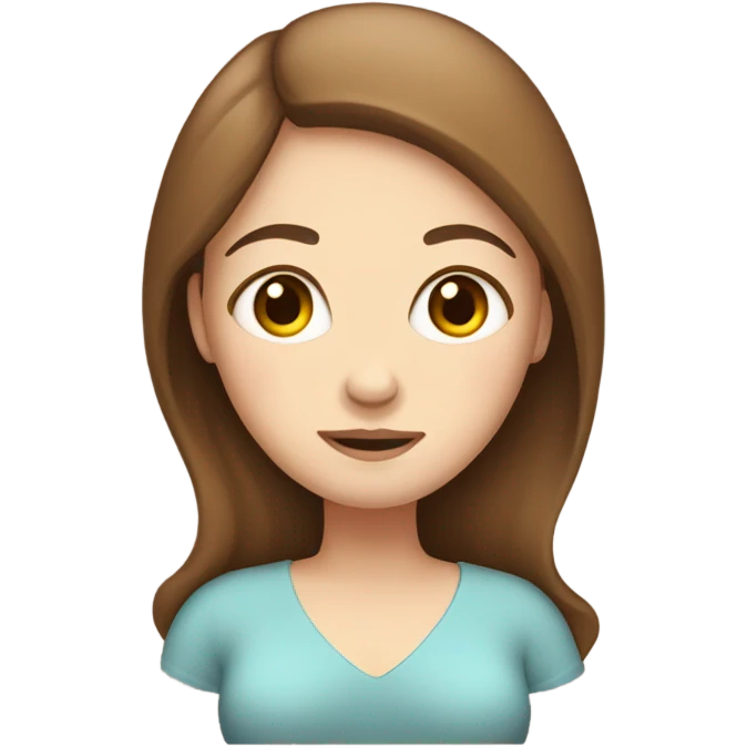 Pregnant emoji of white girl with brow emoji