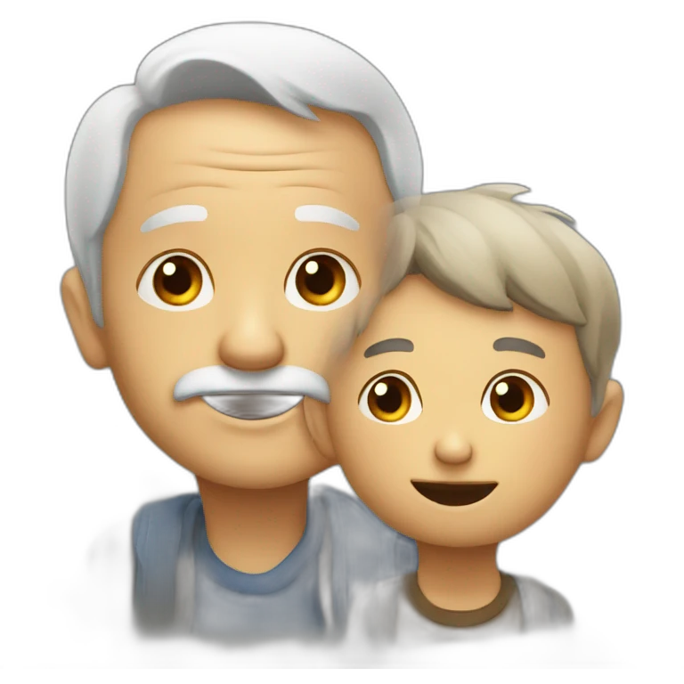 Oldmen and young boy emoji