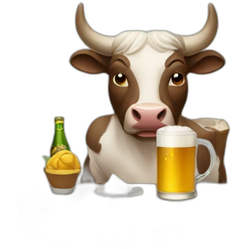 bull drinking champaigh emoji