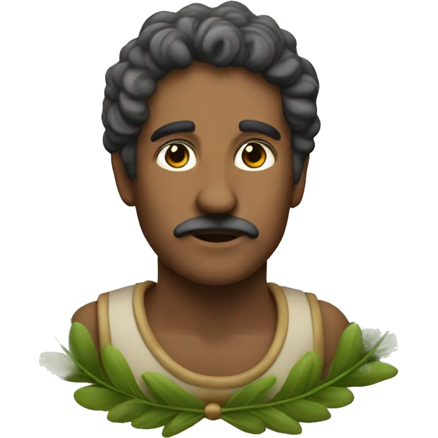 Latin poet with laurel wreath emoji