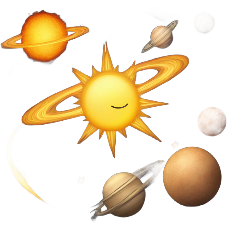 universe with the sun in the center emoji