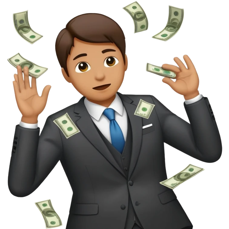 Throwing up money  emoji
