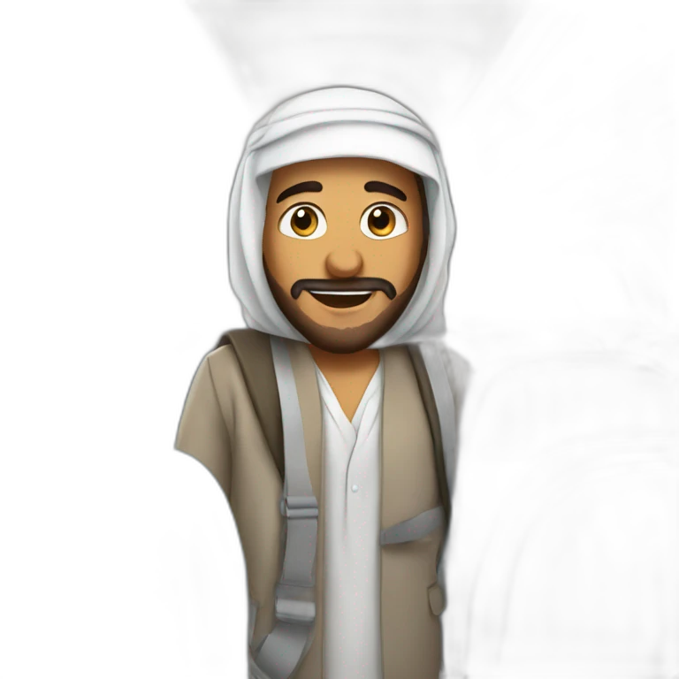 An Arab on a plane emoji