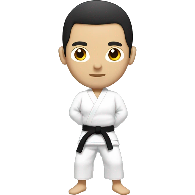 Jujitsu white man with dark hair emoji