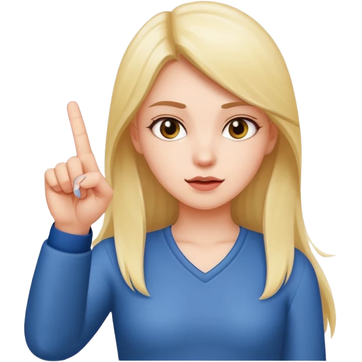 A girl sticking the middle finger up  emoji