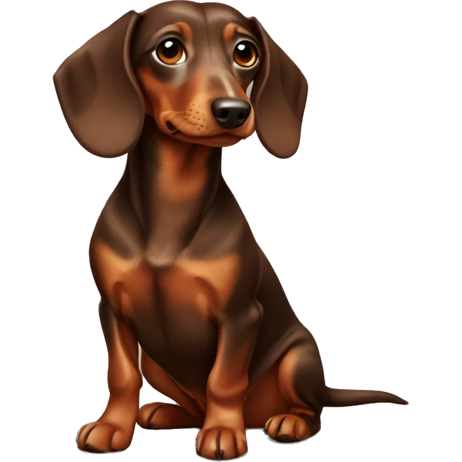brown dachshund emoji
