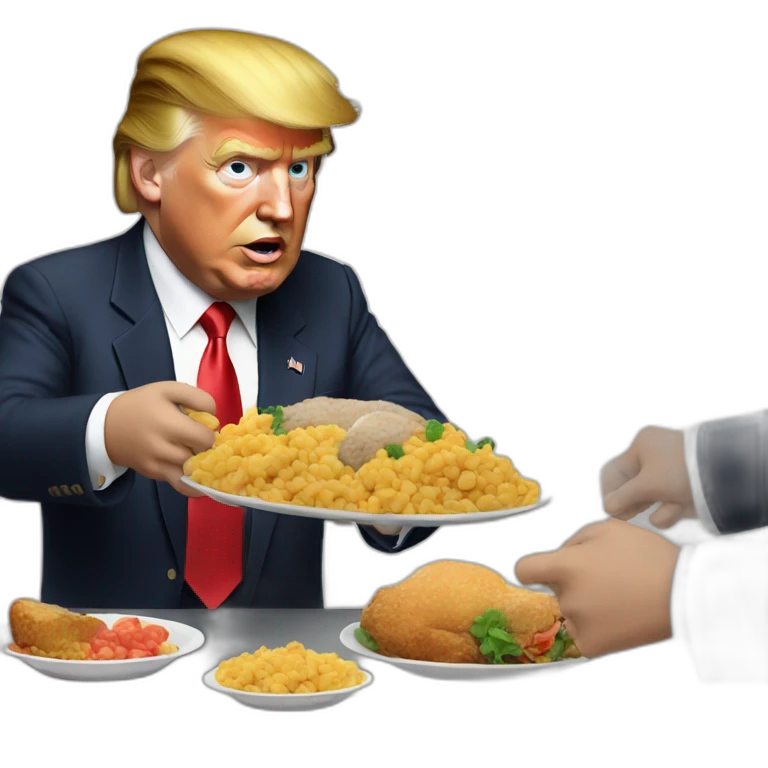 Trump giving food emoji