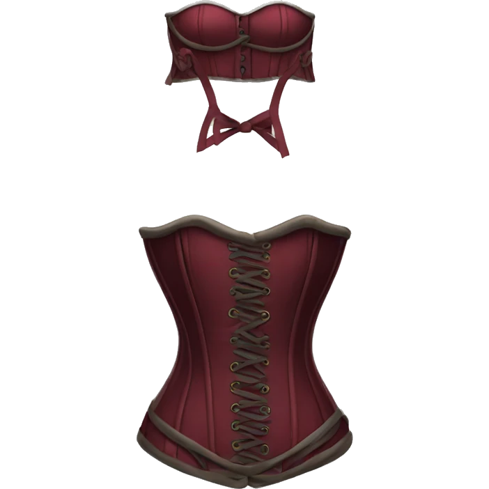 Burgundy corset  emoji