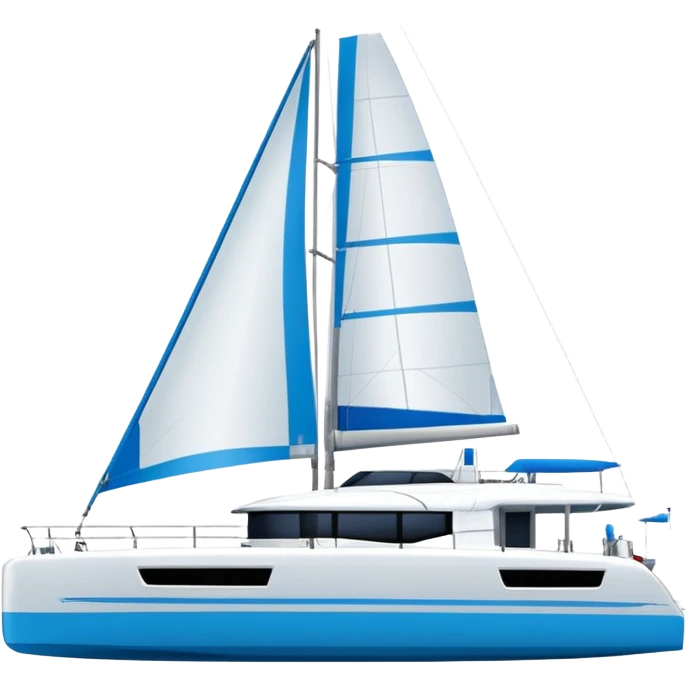 lagoon 43 catamaran facing to the right emoji