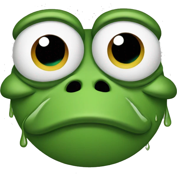 crying pepe with tears emoji