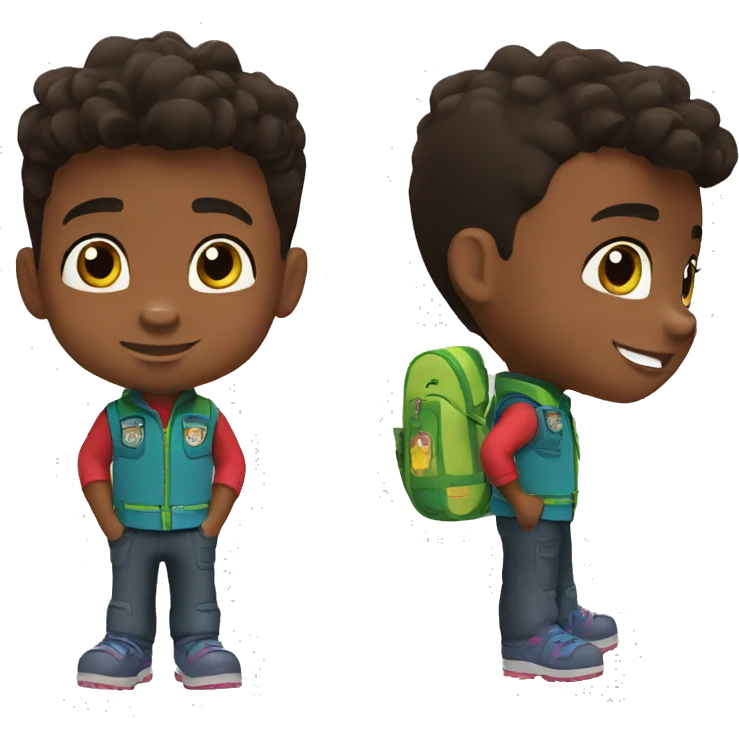  young black boy paw patrol emoji
