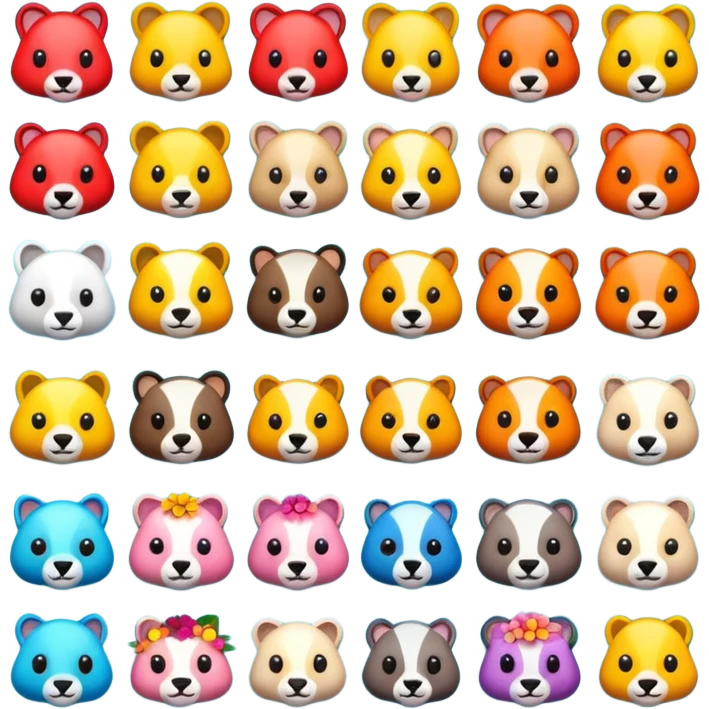 аnimals and flowers emoji