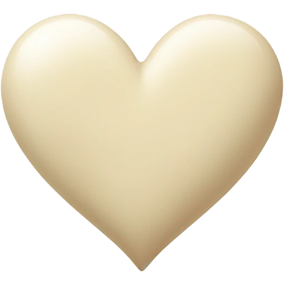 Cream heart emoji