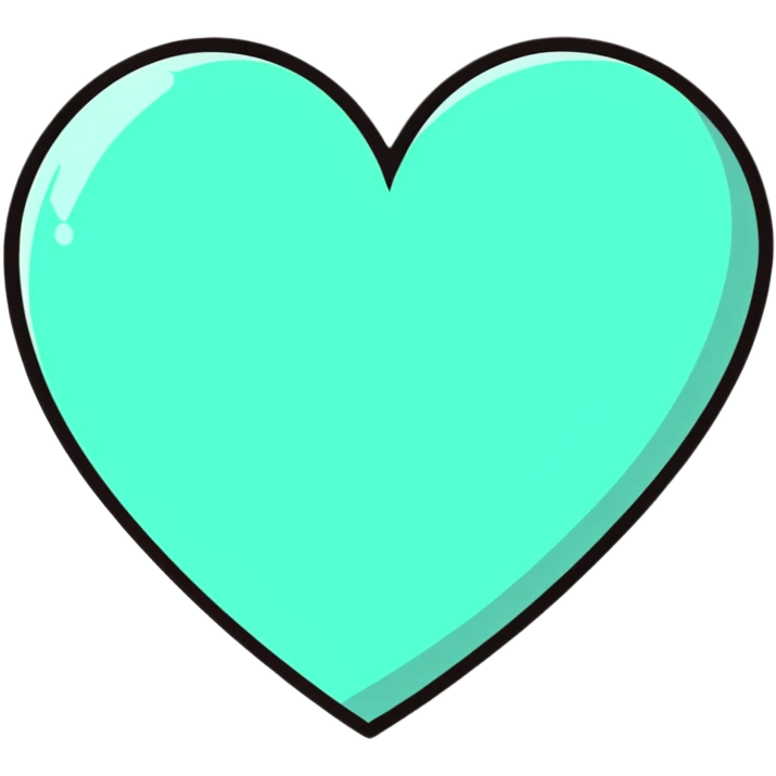 gorgeous heart with shimmer effect emoji