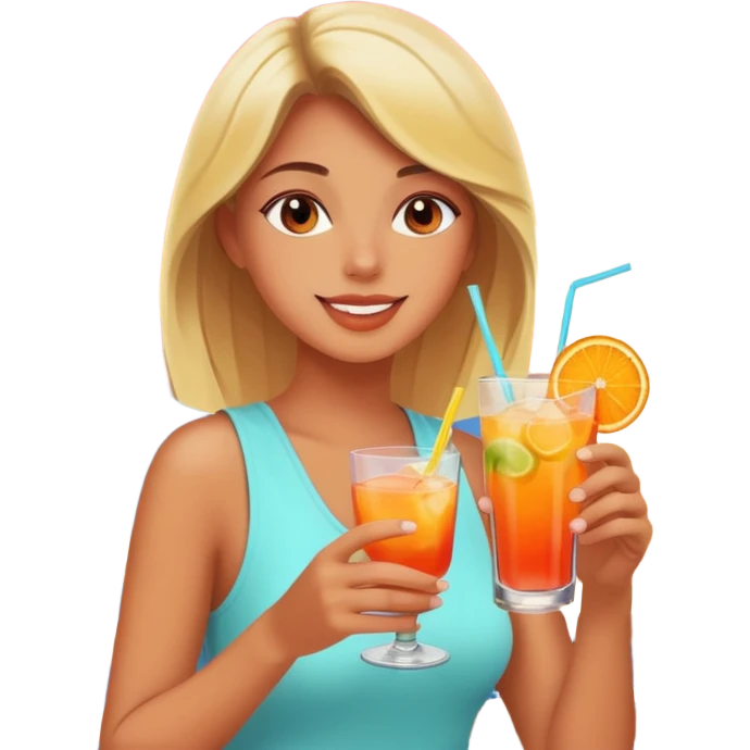 terrace sunset and mocktail emoji