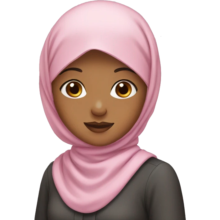 A girl wearing hijab and soft pink bow emoji