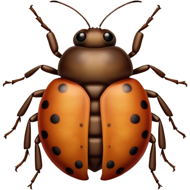 A bug rolled up in a rug emoji
