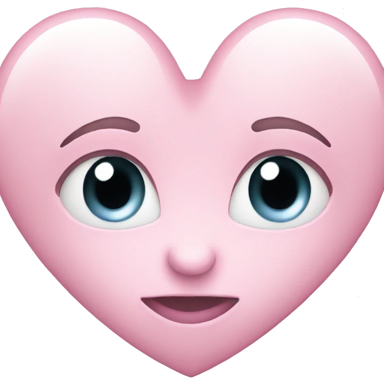 white heart with light pink emoji
