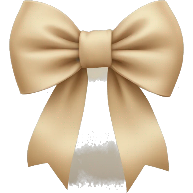 beige bow emoji
