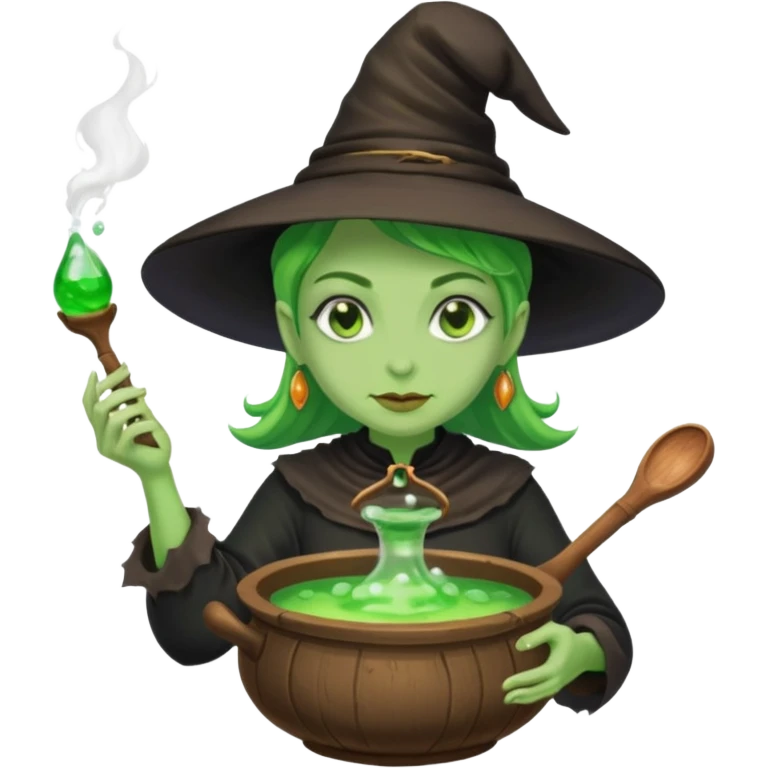green witch cooking potion emoji