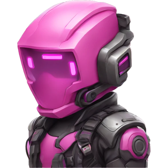 letter "a", pink, cyberpunk emoji