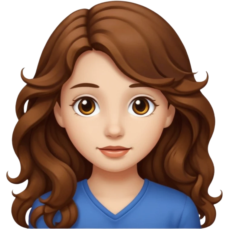 girl with long wavy hair emoji