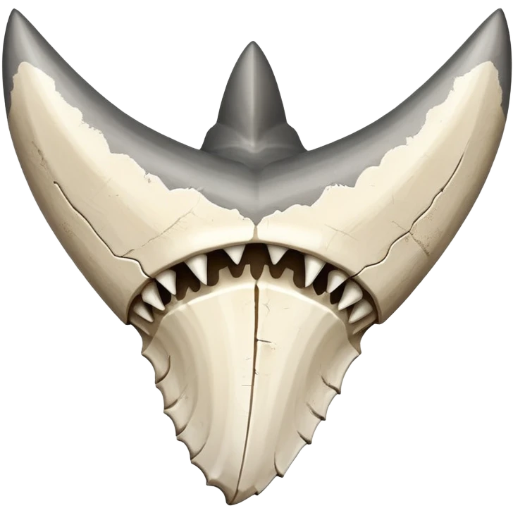 Realistic Shark tooth bone fossil emoji