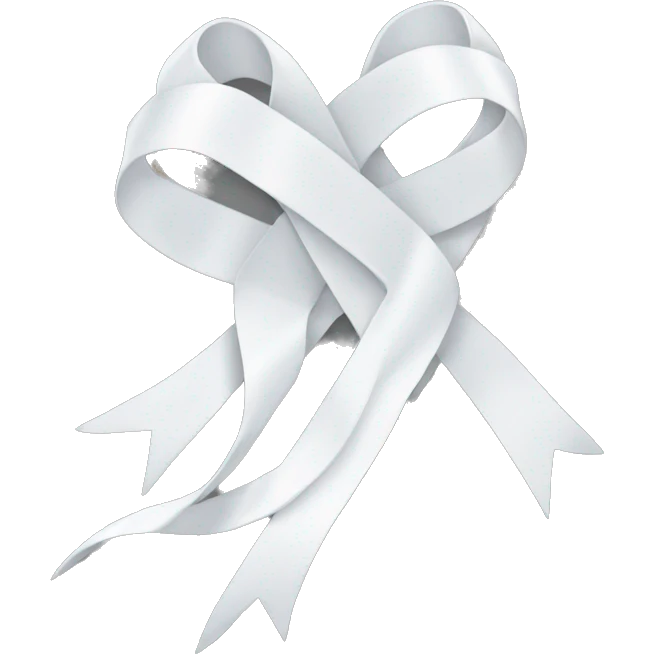 White ribbons  emoji