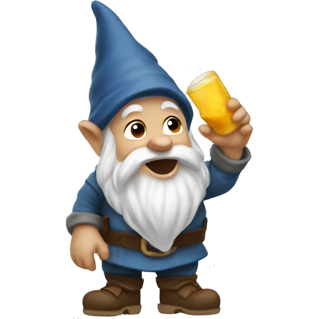 A gnome throwing up emoji
