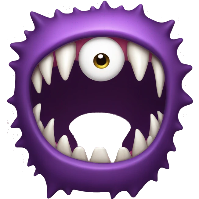 A monster with big teeth and a lot of them emoji