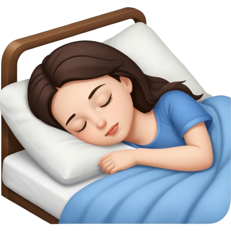 Brunette girl sleeping emoji