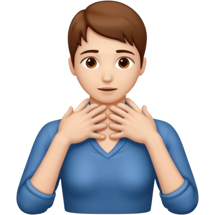 hands around neck emoji