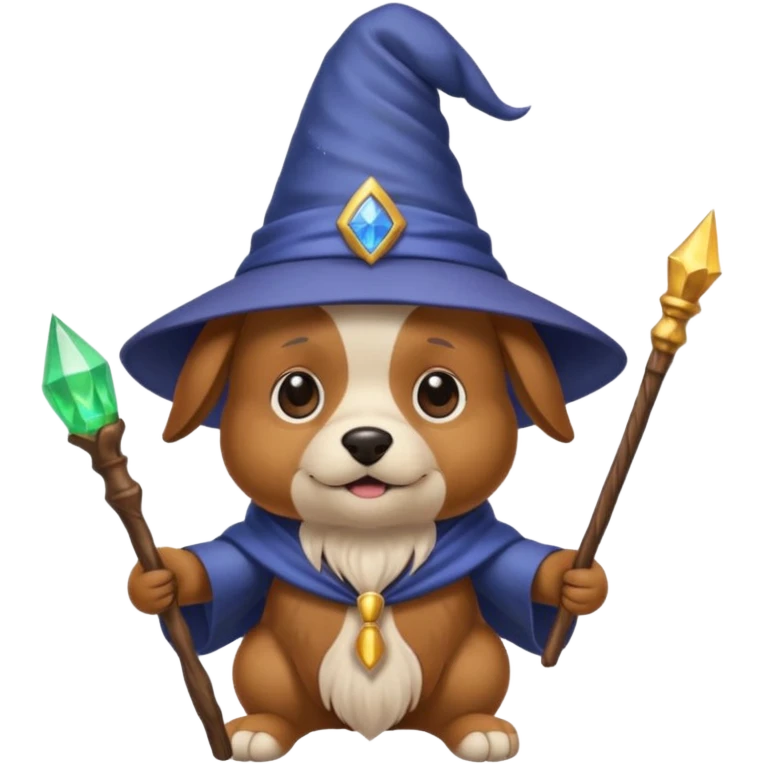 Dog wizard emoji