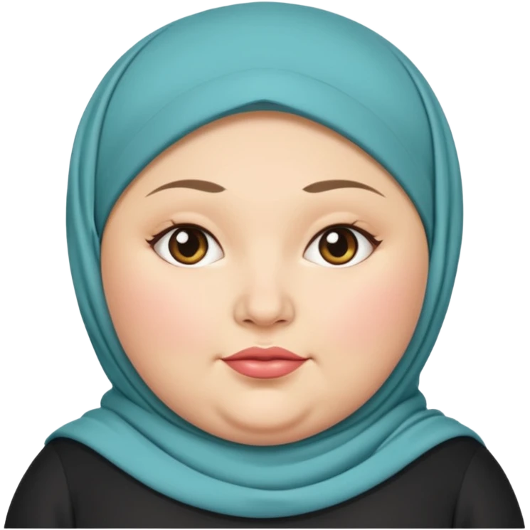 fat woman in hijab emoji