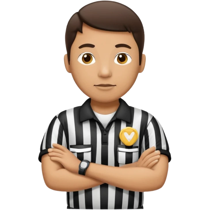referee with crossed arms up emoji