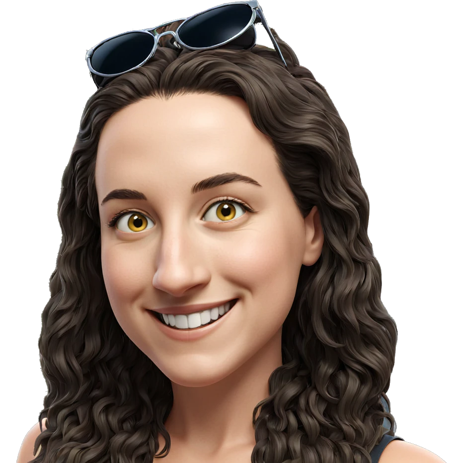 smiling girl with sunglasses emoji