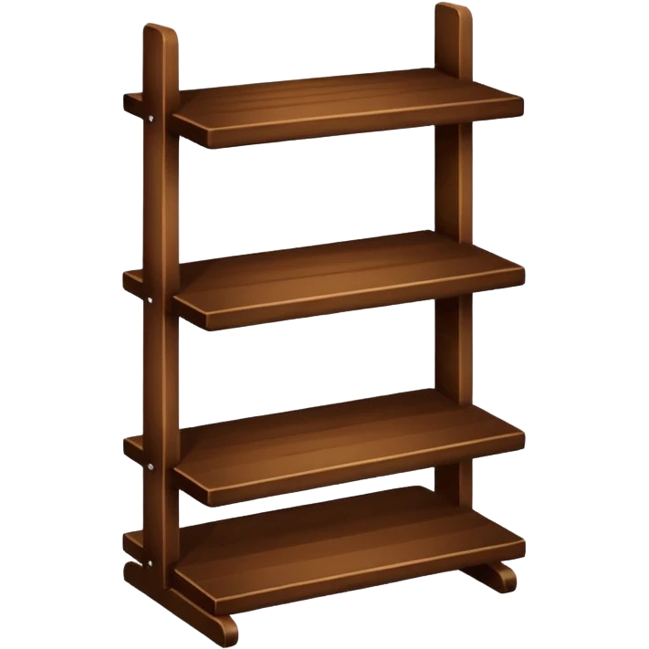 a small stand with three horizontal shelves (distinct from a rack) emoji