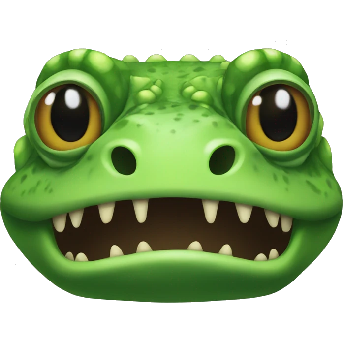 Green Gila Monster Face Big Chin emoji