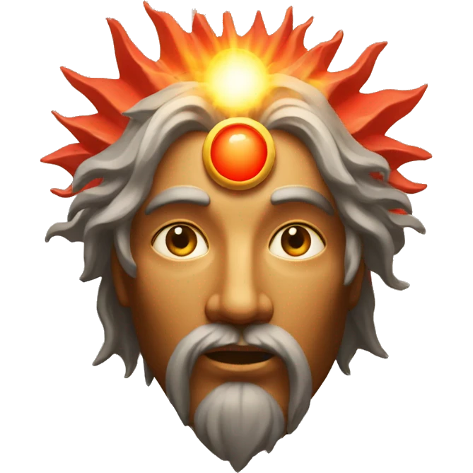 red sun rays god emoji