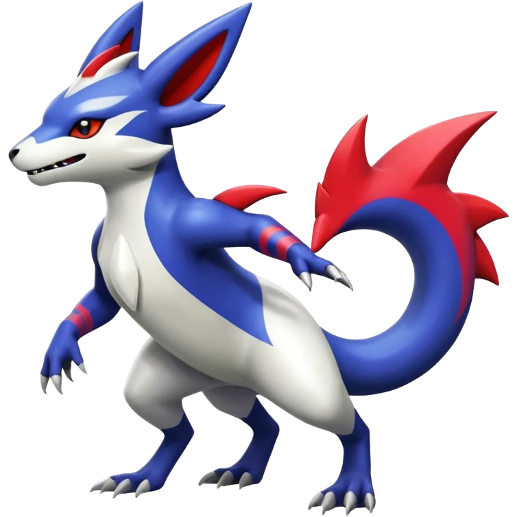 Shiny Vibrant Exotic Colorful Cool Zangoose-Salandit-Absol-fusion emoji