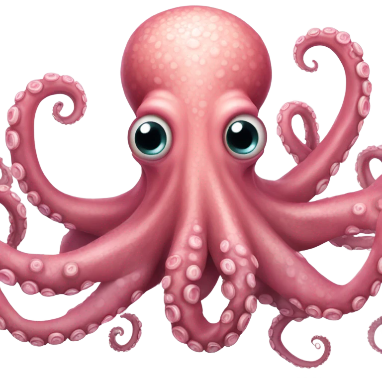 Pink Octopus realistic emoji