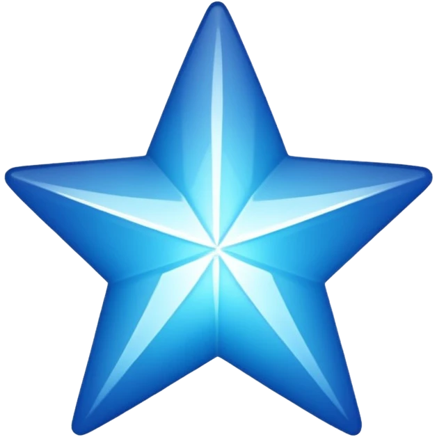Estrella de color azul sólido  emoji